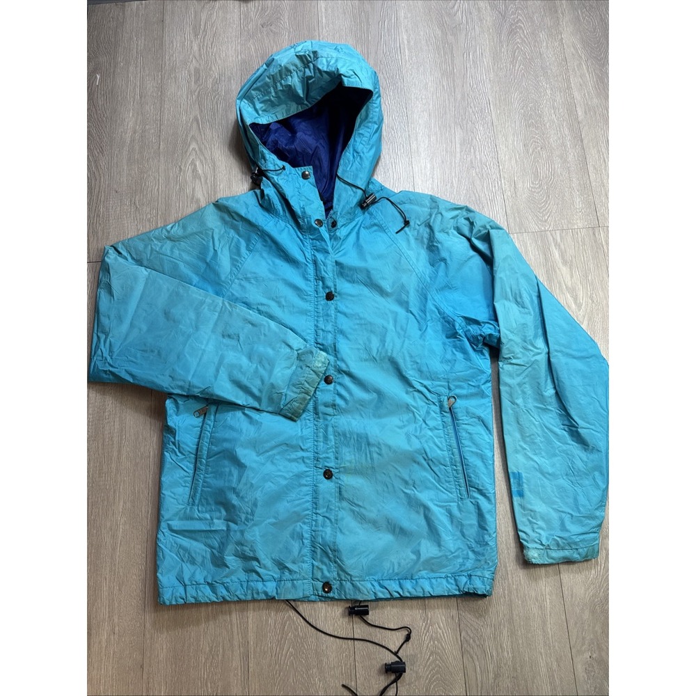 Vintage 1980's The North Face GoreTex Jacket Women's Medium M Teal Blue USA Made